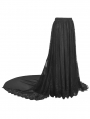 Black Gothic Court Lace Frilly Tail Length Ball Skirt