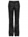 Black Gothic Punk Rock Rivet PU Leather Pants for Men