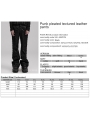 Black Gothic Punk Rock Rivet PU Leather Pants for Men