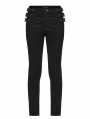 Black Gothic Punk Men's Slim Fit Straight Leg Jeans