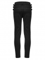 Black Gothic Punk Men's Slim Fit Straight Leg Jeans