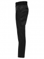 Black Gothic Retro Men's Zipper Front Jacquard Party Pants