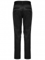 Black Gothic Retro Men's Zipper Front Jacquard Party Pants