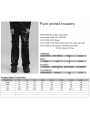 Black Gothic Punk Distressed Mesh Skull Printed Trousers for Men