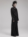 Black Gothic Punk Loose Decadent Wide Leg Trousers for Men