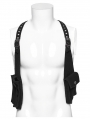 Black Gothic Punk Adjustable Shoulder Harness Bag