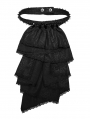 Black Vintage Gothic Asymmetric Layered Party Bow Tie