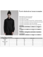 Black Gothic Punk Distinctive Daily Wear Loose Hooded Sweater for Men