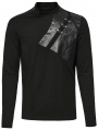 Black Gothic Punk Metal Rivets Daily Long Sleeve T-Shirt for Men