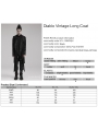 Black Gothic Daily Wear Hooded Medium Long Trench Coat for Men