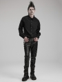 Black Gothic Daily Long Sleeve Shirt for Men