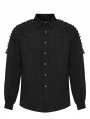 Black Gothic Daily Long Sleeve Shirt for Men