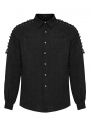 Black Gothic Daily Long Sleeve Shirt for Men