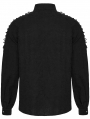 Black Gothic Daily Long Sleeve Shirt for Men