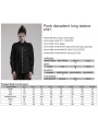 Black Gothic Punk Metal Buckle Decadent Long Sleeve Shirt for Men