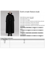 Black Retro Gothic Ornate Velvet Plush Splicing Long Cloak for Men