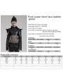 Black Gothic Punk Super Short PU Leather Jacket for Men