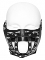 Black Gothic Punk Metal Rivets Half Face Mask