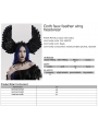 Black Gothic Faux Feather Symmetrical Devil Wing Headwear