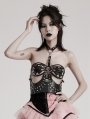 Black Gothic Punk Halter Sexy Hollowed Out Bra Harness