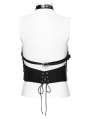 Black Gothic Punk Halter Sexy Hollowed Out Bra Harness