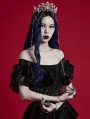 Silver Gothic Skull Rhinestones Chain Crown Headdress