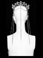Silver Gothic Skull Rhinestones Chain Crown Headdress