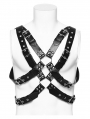 Black Gothic Punk Faux Leather Multiple Belt Harness