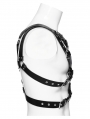 Black Gothic Punk Faux Leather Multiple Belt Harness
