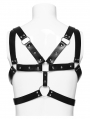 Black Gothic Punk Faux Leather Multiple Belt Harness