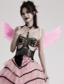 Pink Gothic Punk Demon Feather Wing Harness