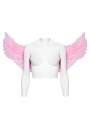 Pink Gothic Punk Demon Feather Wing Harness