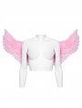 Pink Gothic Punk Demon Feather Wing Harness