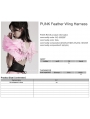 Pink Gothic Punk Demon Feather Wing Harness
