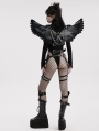 Black Gothic Punk Demon Feather Wing Harness