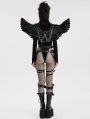 Black Gothic Punk Demon Feather Wing Harness