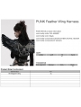 Black Gothic Punk Demon Feather Wing Harness