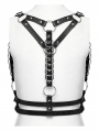 Black Gothic Punk Multiple Metal O-rings Body Harness