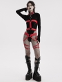 Red Gothic Punk Sexy Strappy Garter Belt Harness