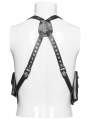 Black Gothic Punk Vest Strap Harness Bag for Men