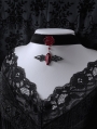 Black Gothic Dark Blood Rose Vampire Bat Coffin Cross Choker