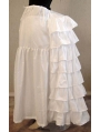 Black/White Cotton Victorian Bustle Skirt