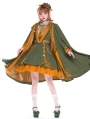 Sheffield Green and Orange College Style Classic Lolita JSK Dress Set