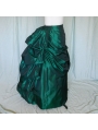 Green Taffeta Victorian Bustle Skirt