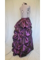Purple Taffeta Victorian Bustle Skirt