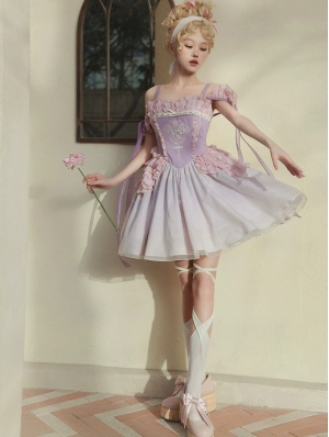 Midsummer Night's Dream Purple Elegant Embroidered Classic Lolita JSK Dress
