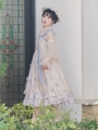 Chinese Style Elegant Floral Print Mesh Overlay Classic Lolita JSK Dress