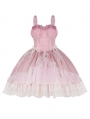 Rose Waltz Gradient Pink Elegant Sweet Ballet Sleeveless Lolita JSK Dress