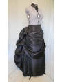 Black Taffeta Victorian Bustle Skirt
