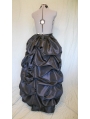 Black Taffeta Victorian Bustle Skirt